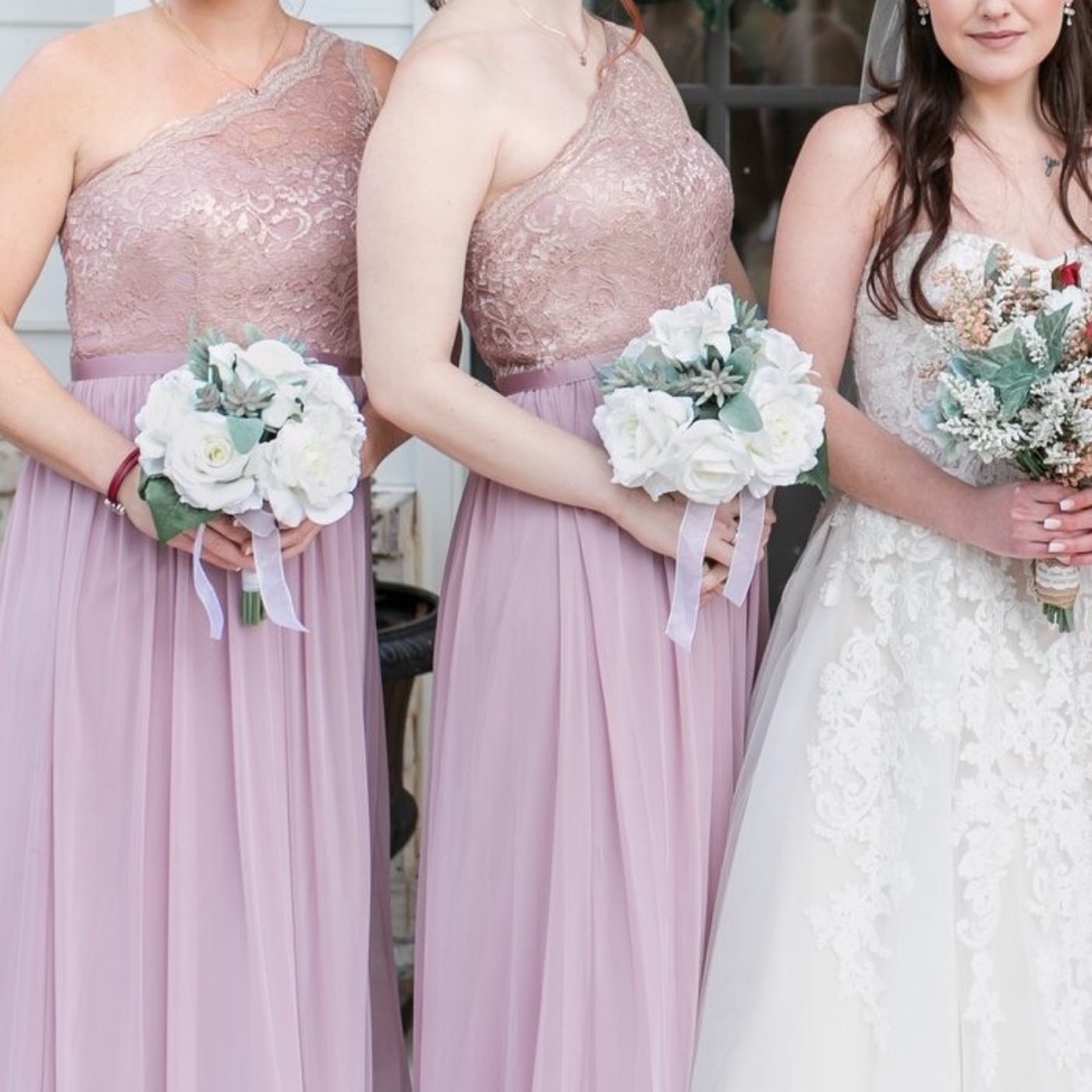 Blush bridesmaid dress